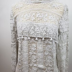 Vintage Dolce&Gabbana open crochet knit blouse